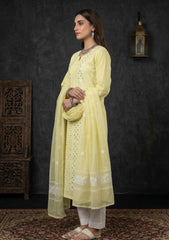 Formals - Riwaj - Fancy 26 -  Ari & Mukesh Work - 2 Pcs - D#01 - L Yellow 1