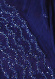 Winter Collection - Riwaj - Bamber Chikankari W/ Sequence Work - N Blue