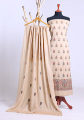 Winter - Riwaj - Pashmina Embroidered Suit - D#10 - Skin