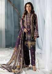 Winter - Meerak - Embroidered Linen 25 - Royal Plum