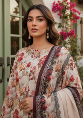 Winter - Riwaj - Printed Marina - 3 Pcs - Wool Shawl 25 - D#30