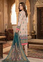 Winter - Riwaj - Printed Pashmina - 3 Pcs Suit - D#08 - Pink