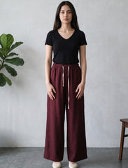 Pret - Moven - Linen Trouser - Maroon