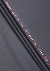 Elite Men Tasmania Suiting Micron Herringbone Wool Fabric - C Black