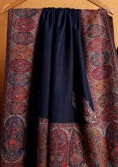 Pashmina Zari Jamawar Shawl D#84 - N Blue