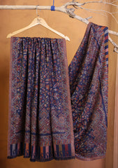 Pashmina Jamawar Shawl D#210 - N Blue