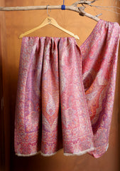 Pashmina Zari Jamawar Shawl D#217 - Pink