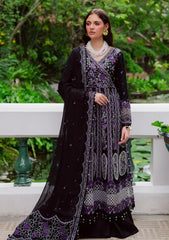 Winter - Marjjan - Bella 25 - Embroidered Karandi - MWK#39 B - BLACK