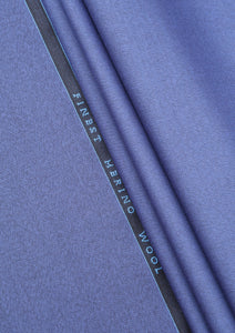 Dormeuil Exel Unique Stretch Wool Fabric - D Blue