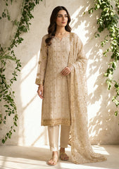 Formals - Riwaj - Fancy Bamber Chiffon - 2 Pcs Suit - CBD#06 - Golden