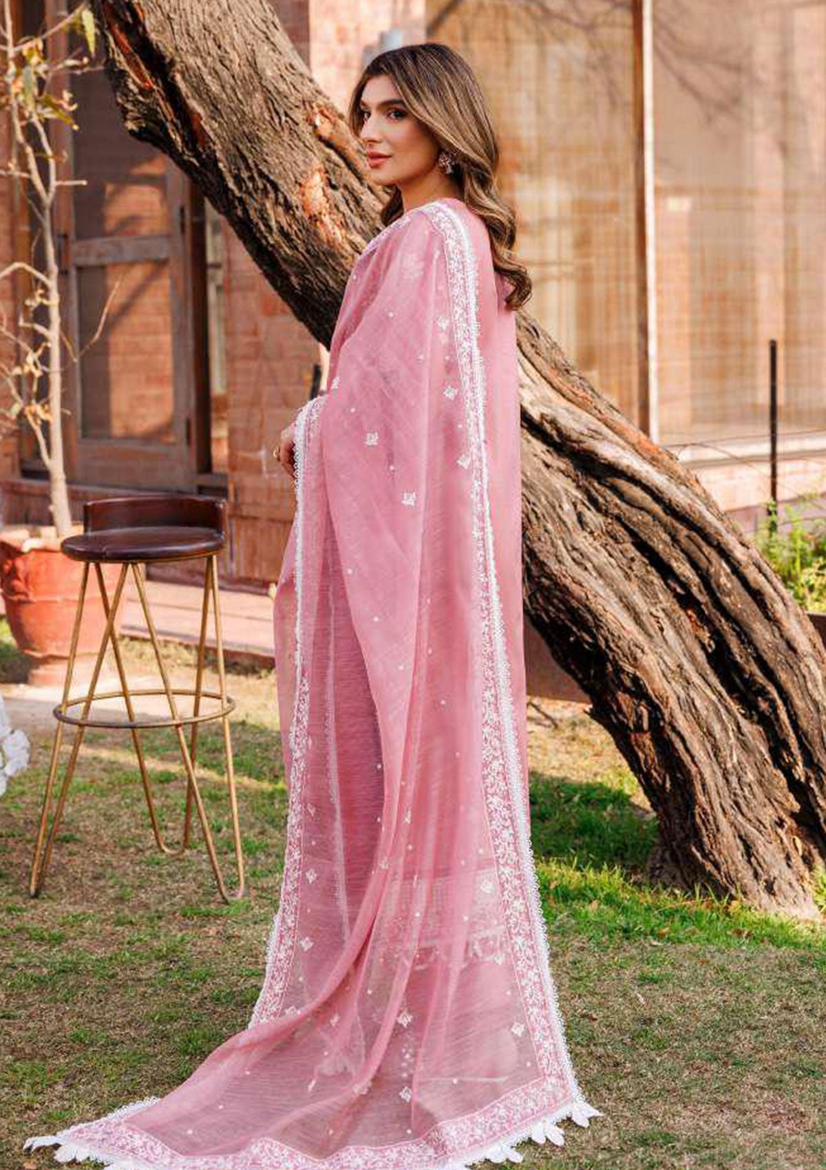 Lawn Collection - Farasha - Dastoor - FD24#05 - PEARL MIST