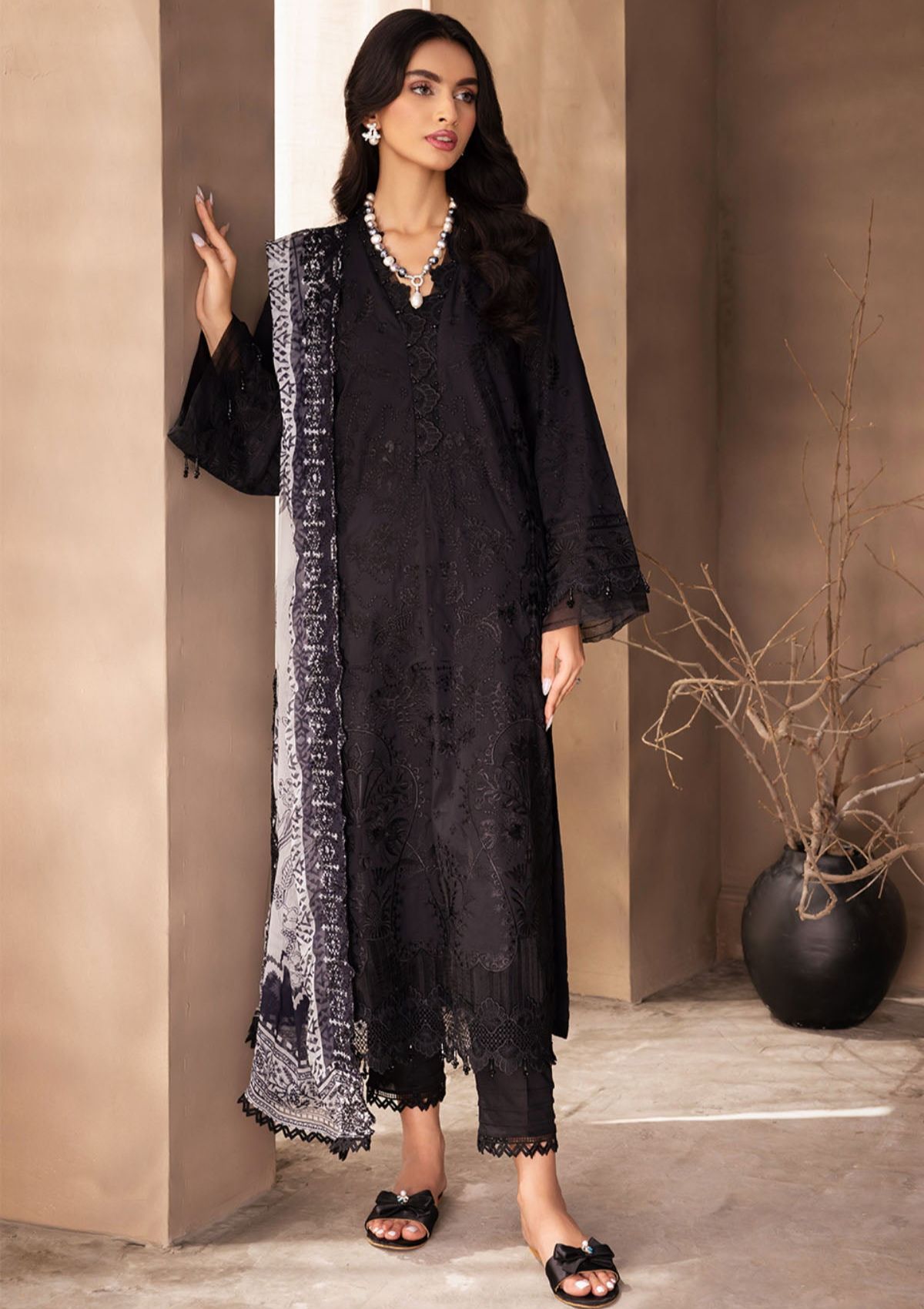 Lawn Collection - Nureh - Koyal - Monochrome - B#02