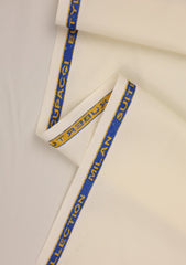 Elite Men Shahenshah Boski Blue Selvage Wash & Wear - Cream