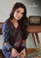 Lawn Collection - Asim Jofa - Basic - Print - 3 Pcs - AJBP#45