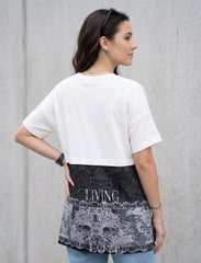 Pret - Moven - Round Neck T-Shirt - Black & White