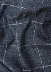Scabal Super 140's Cashmere Wool Fabric - Charcoal