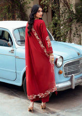 Lawn - Naqsh - Chikankari Festive 26 - D#00191 - Ruby Red