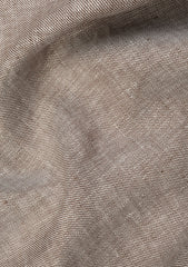 Luxury Lino Biella Selvage Texture Linen Fabric - M Brown