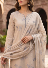 Winter - Rubaaiyat - Pashmina Embroidered 26 - D#03 - Fawn