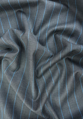 Cavani Four Season Selvage Broad Stripe Wool - Dark Grey