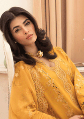 Lawn Collection - Afrozeh - Chikankari - GOLDENROD - D#3