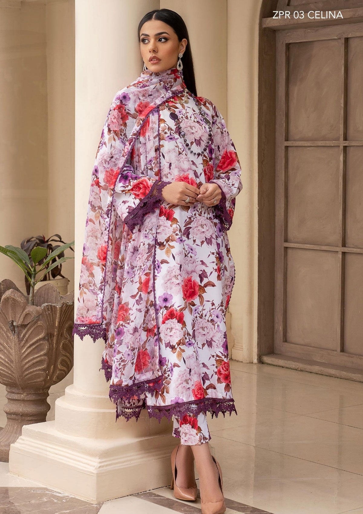 Winter Collection - Zarif - Prints - Georgette Silk - ZPR#3 - Celina