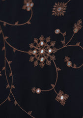 Swiss Lawn Emb Shawl D - 02 - Black