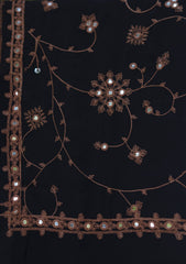 Swiss Lawn Emb Shawl D - 02 - Black