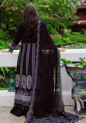 Winter - Marjjan - Bella 25 - Embroidered Karandi - MWK#39 B - BLACK