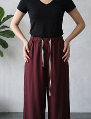 Pret - Moven - Linen Trouser - Maroon