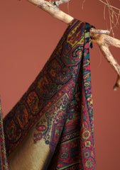 Pashmina Zari Jamawar Shawl D - 14 - N Blue