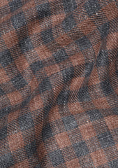 Drago Lanificio Biella Wool & Linen Fabric - C Brown