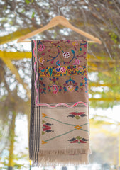 Pashmina Ari Work Shawl D - 161C - BROWN