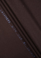 Cavani Cashmere And Silk Fine Quality Selvage Wool Fabric - Ch Brown