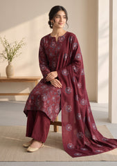 Winter - Rubaaiyat - Pashmina Embroidered 26 - D#08 - Maroon