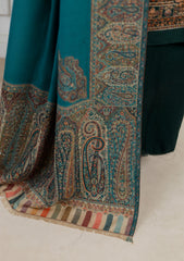 Winter - Riwaj - Pashmina Embroidered Suit - Edit 25 - D#03 - Green