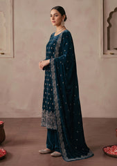 Winter - Riwaj - Velvet Stone Work 3 Pcs Suit - D#05 - Zink