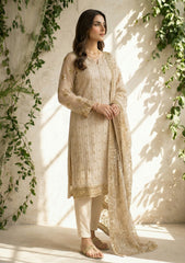 Formals - Riwaj - Fancy Bamber Chiffon - 2 Pcs Suit - CBD#06 - Golden