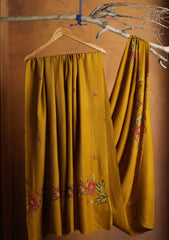 Pashmina Kashmiri Needle Work Shawl D#07 - Golden