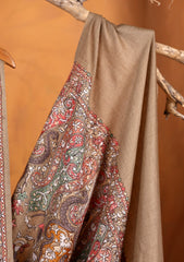 Pashmina Embroidered Jaaldar Shawl D#05 - Skin 2