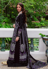 Winter - Marjjan - Bella 25 - Embroidered Karandi - MWK#39 B - BLACK