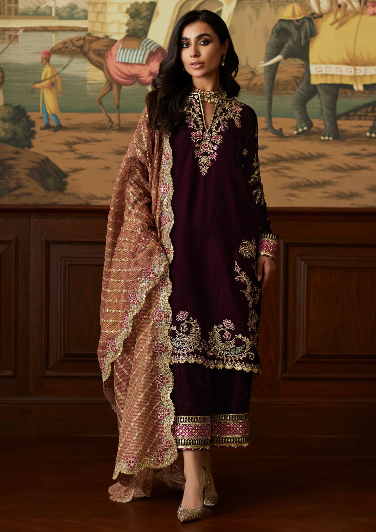 Winter Collection - Mina Hasan - Velvet Luxe - Ayesha