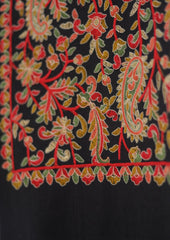 Pashmina Emboridered Shawl D - 161 - BLACK