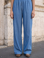Moven Cotton Linen Trouser - Blue