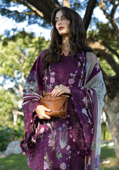 Lawn - Elaf Premium - Signature Embroidered Prints 26 - ESA#05B - DARLING PLUM