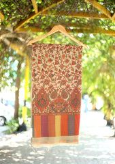 Digital Printed Wool Shawl D - 18 - Brown