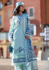 Lawn - Ansab Jahangir - Zoha - Luxury 25 - AJ-LL-25-04 - Blue Bell