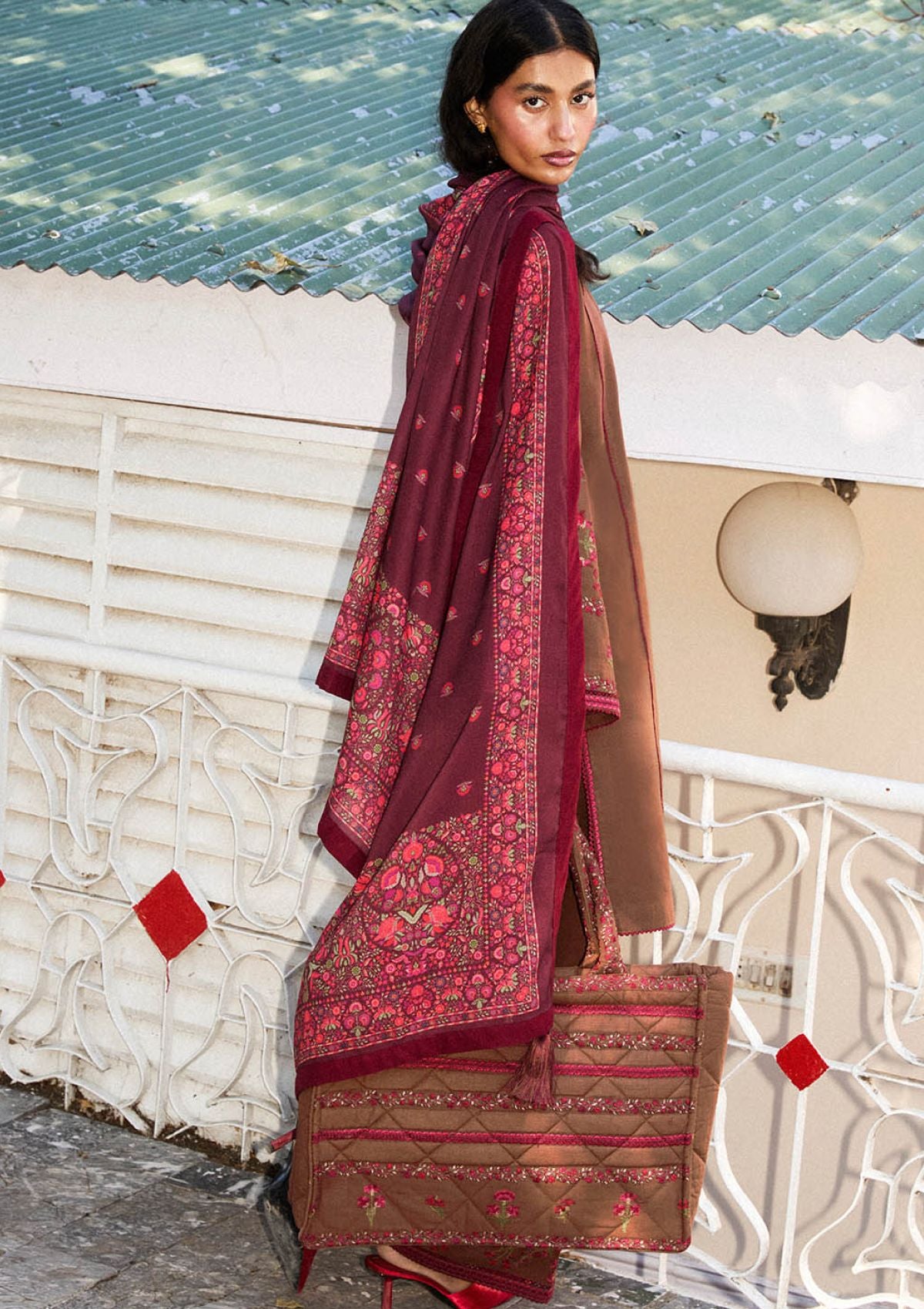 Winter Collection - Jugnu by Hussain Rehar - Autumn Winter - Hazel