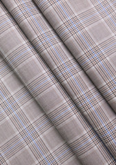 Cerruti Oxygen Fabric Super 130's Wool Check D#01 - Light Fawn