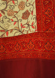 Wool Embroidered Shawl D - 17 - Skin